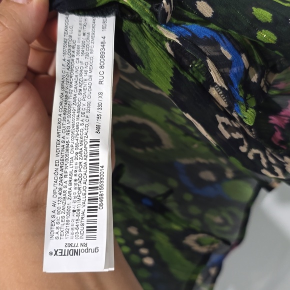 Zara Multicolor Patterned Ruffle Blouse - Picture 4 of 9